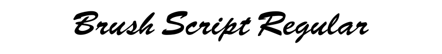 Brush Script Regular preview