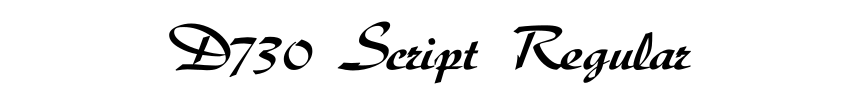 D730 Script Regular preview