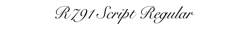 R791 Script Regular preview