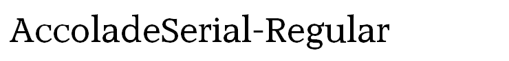AccoladeSerial-Regular
