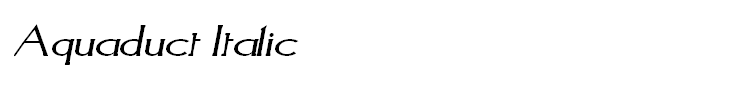 Aquaduct Italic