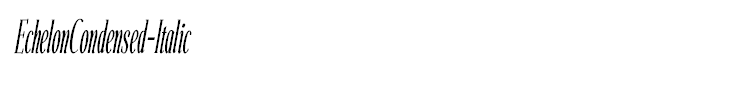 EchelonCondensed-Italic