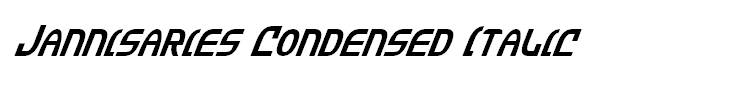 Jannisaries Condensed Italic