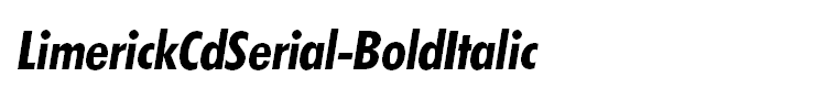 LimerickCdSerial-BoldItalic