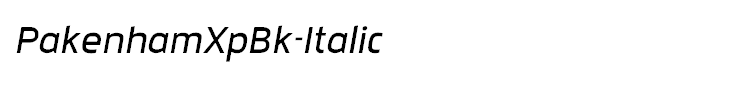 PakenhamXpBk-Italic