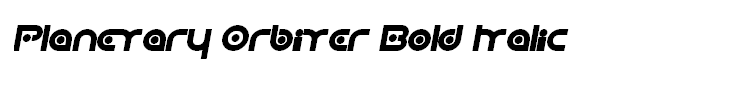 Planetary Orbiter Bold Italic