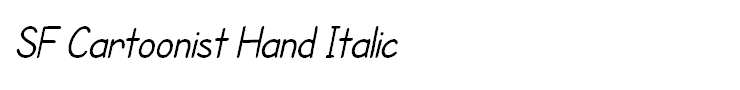 SF Cartoonist Hand Italic