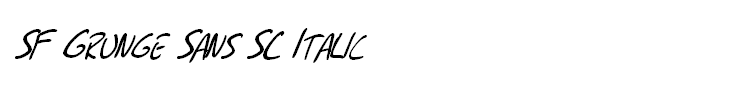 SF Grunge Sans SC Italic