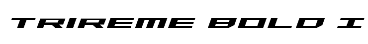 Trireme Bold Italic