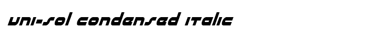 uni-sol condensed italic