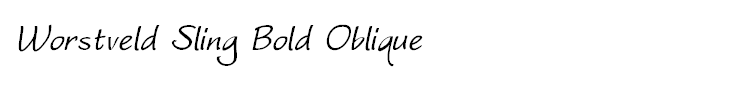 Worstveld Sling Bold Oblique