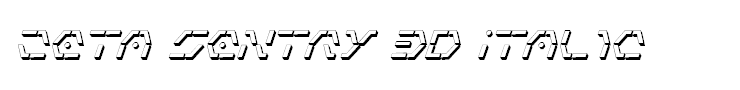 Zeta Sentry 3D Italic